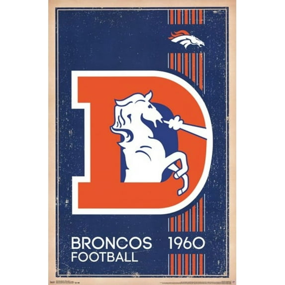 Denver Broncos - Retro Logo 2014 Laminated Poster Print (22 x 34)