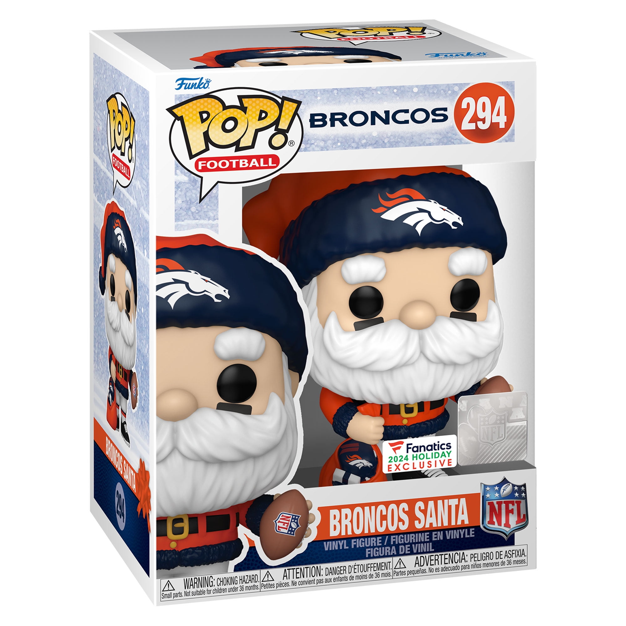 Denver Broncos Santa Funko Pop! 2024 Fanatics Exclusive Vinyl
