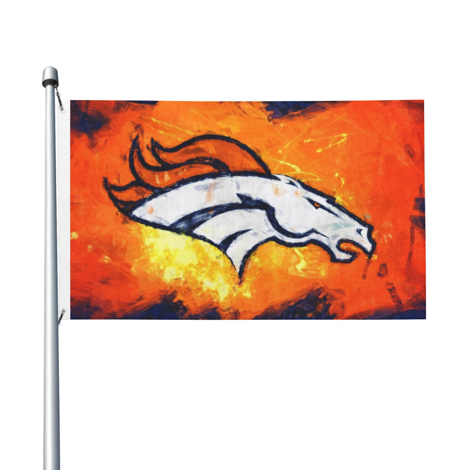 Supportive Flags Broncos Football Support Flag Double Sided Outdoor Decorative Flag ...