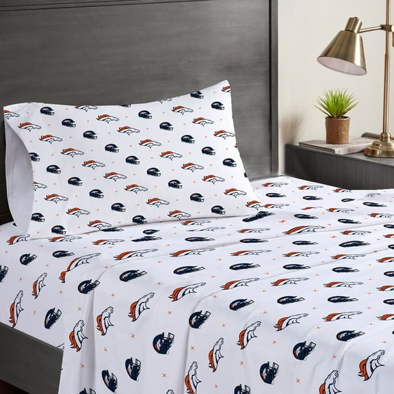 Denver Broncos Three-Piece Twin Sheet Set