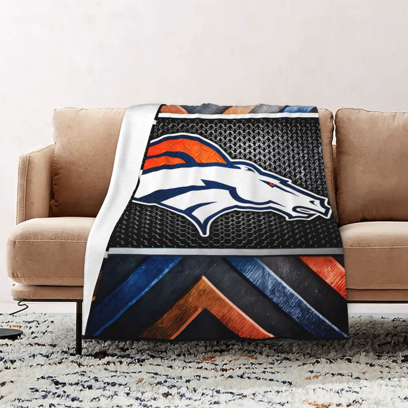 Broncos Unisex Soft And Lightweight Flannel Blanket 40