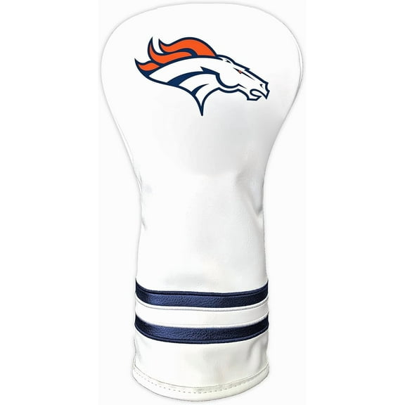 Team Golf NFL DENVER BRONCOS White Vintage Driver Head Cover