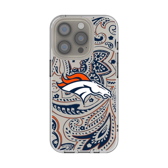 Denver Broncos iPhone Clear Paisley Design Case