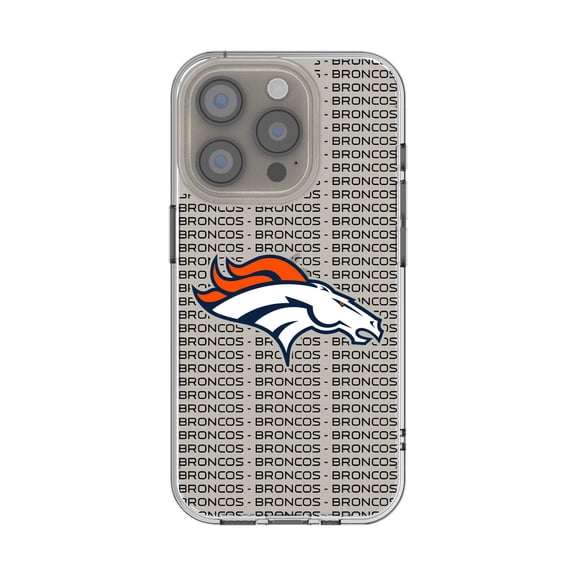 Denver Broncos iPhone Clear Text Backdrop Design Case
