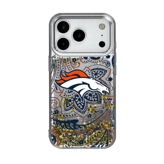 Denver Broncos iPhone Paisley Design Glitter Case