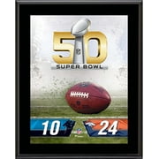 Denver Broncos vs. Carolina Panthers Super Bowl L 10.5" x 13" Sublimated Plaque
