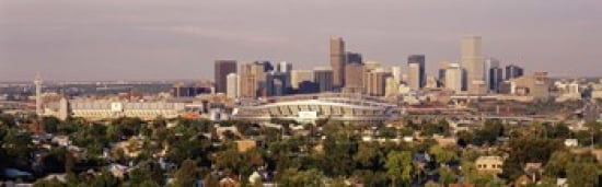 Denver CO Canvas Art - Panoramic Images (36 x 12)