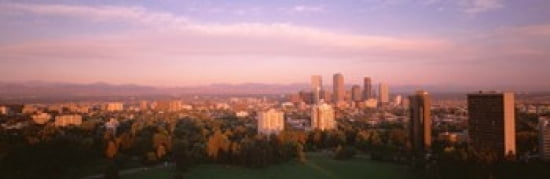 Denver CO Canvas Art - Panoramic Images (36 x 12)