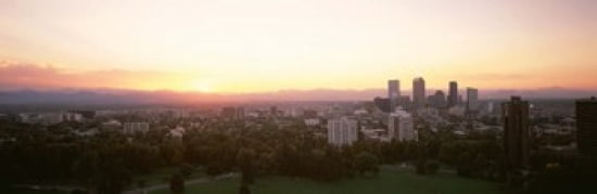 Denver CO Canvas Art - Panoramic Images (36 x 12)