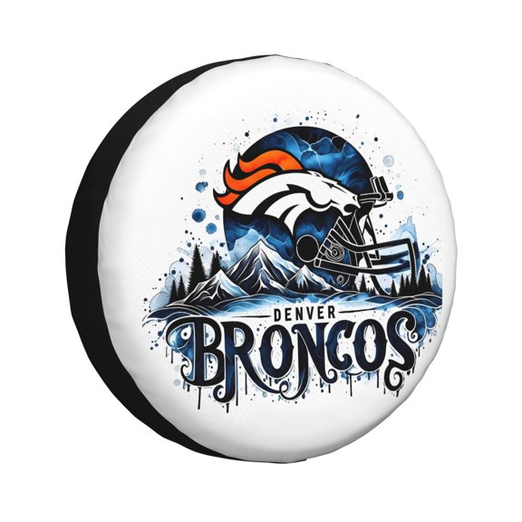 Denver Car Tire Cover Trailer Tire Covers Waterproof Dust-Proof Universal Fit for Jeep Trailer RV SUV Camper Vehicle Football Team Game Fans Gift