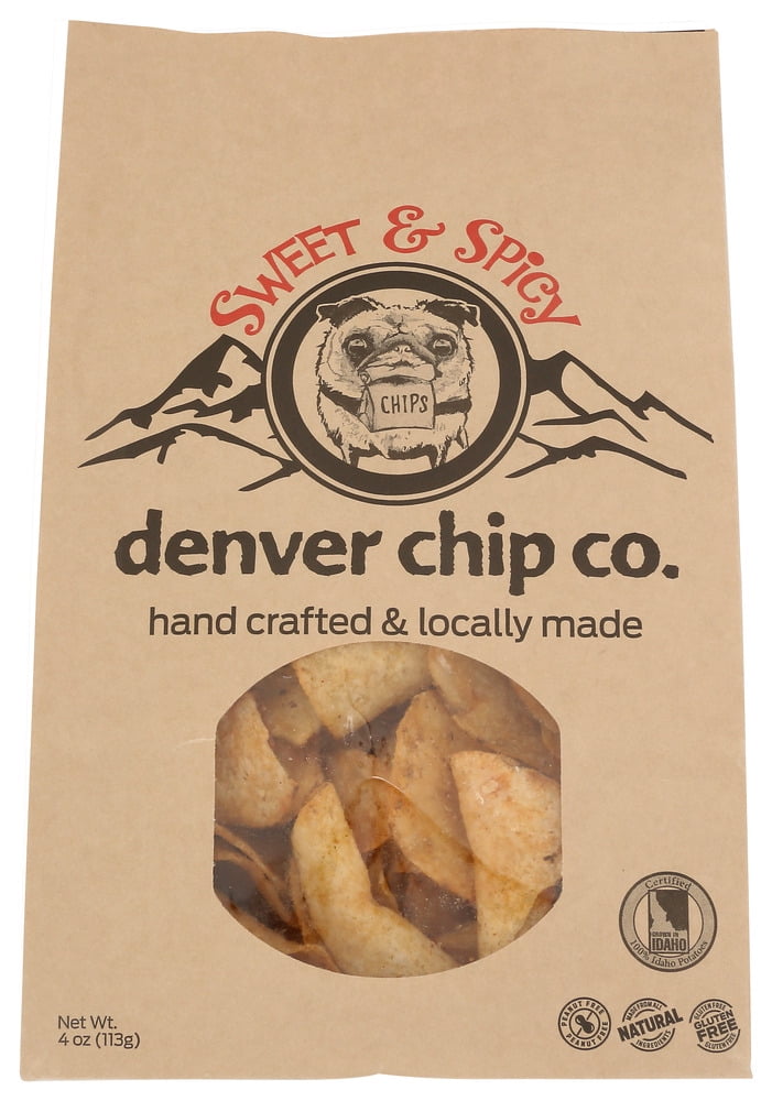 Denver Chip Co Chips Potato Sweet Spicy 4 oz (Pack of 12)