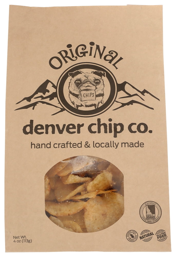 Denver Chip Co Potato Chips Original 4 oz (Pack of 12)