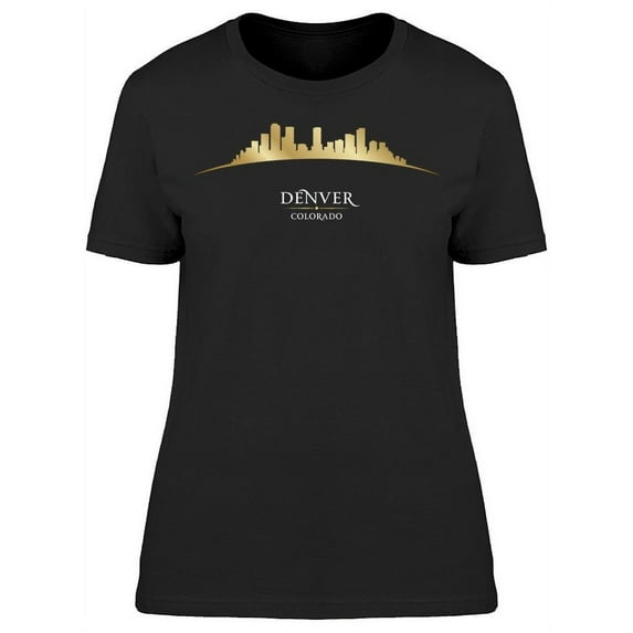 Denver Colorado City Silhouette T-Shirt Women -Image by Shutterstock, Female Small