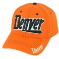 thumbnail image 1 of Denver Colorado Headliner Orange Navy Blue Adjustable Curved Bill Baseball Hat Cap, 1 of 2