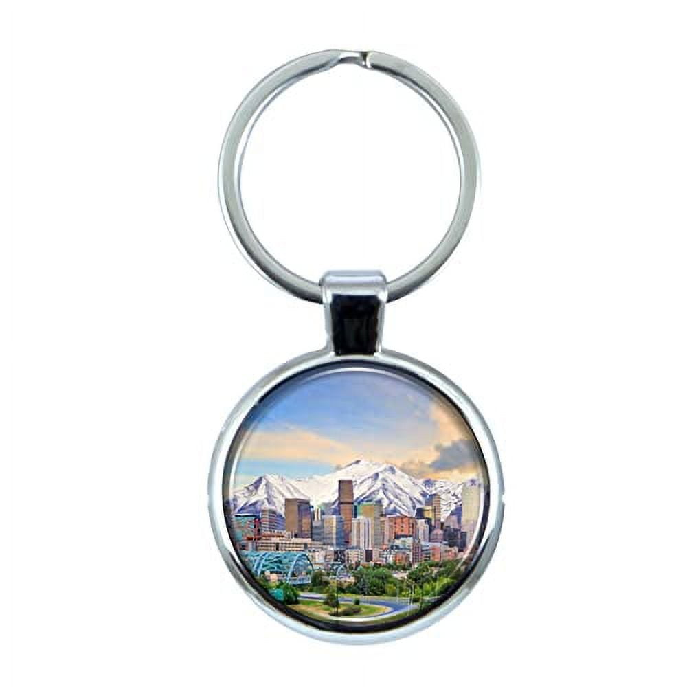 Colorado State Keychain - Acrylic Souvenir With Map Shape & Flag, Made In Canada