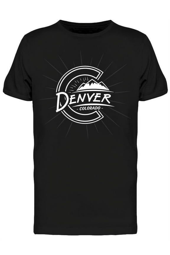 Denver Colorado Logo Art T-Shirt Men -Image by Shutterstock, Male x-Large