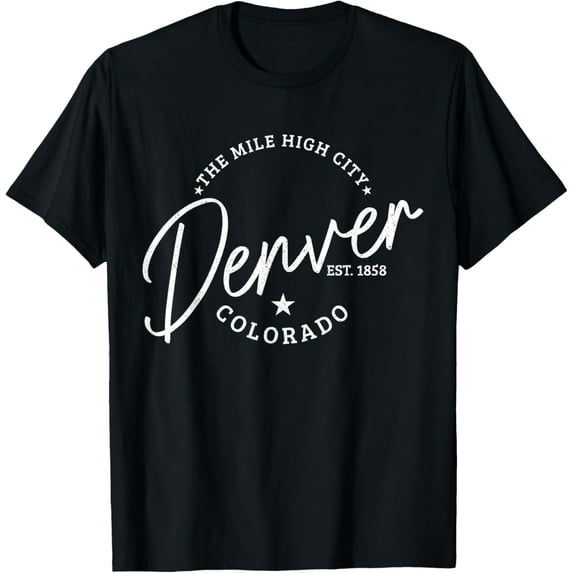 Denver Colorado Mile High City Est. 1858 USA Souvenir T-Shirt