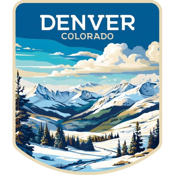 Denver Colorado Souvenir Decorative Vinyl Decal Sticker (2-Inch)