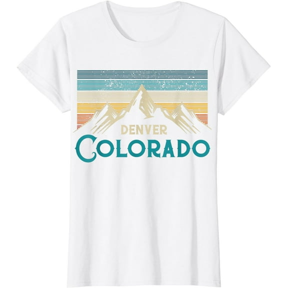 Denver Colorado Vintage Mountains Hiking Souvenir Gift T-Shirt
