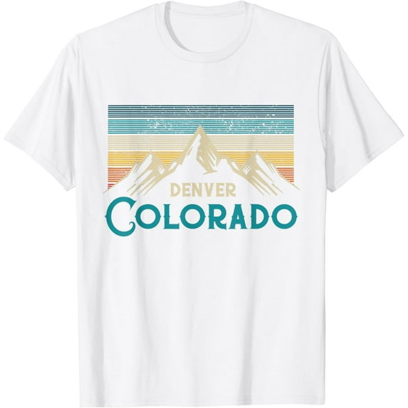 Denver Colorado Vintage Mountains Hiking Souvenir Gift T-Shirt