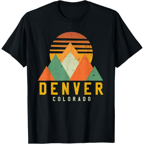 Denver Colorado - Vintage Retro Mountains Souvenir Gift T-Shirt