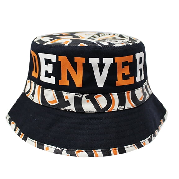 Denver Custom Print City Name Bucket Hat (Navy/Orange)