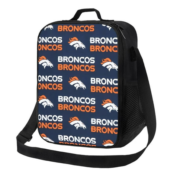Denver Custom lunch box, multifunctional cooler insulated lunch bag, football team themed food storage bag can be carried by hand or crossbody, suitable for sch_ool, office, picnic, travel