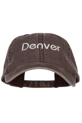 Denver Embroidered Washed Buckled Cap - Brown OSFM