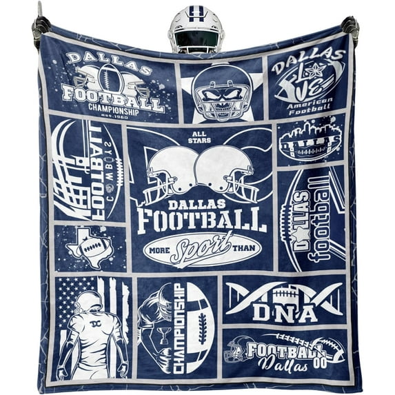 Denver Football Lover Blanket, Football Fan Style for Boy Gift, Flannel Throw Blanket for Men Travel Sofa Bed Couch 60"x50"