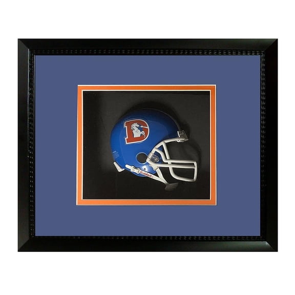 Denver Football Mini Helmet 11x14 Shadowbox