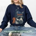 thumbnail image 1 of Denver Football Vintage Mascot Sweatshirt, Broncos Football Fans Gift Sweater,Navy Color,Size 2XL, 1 of 5