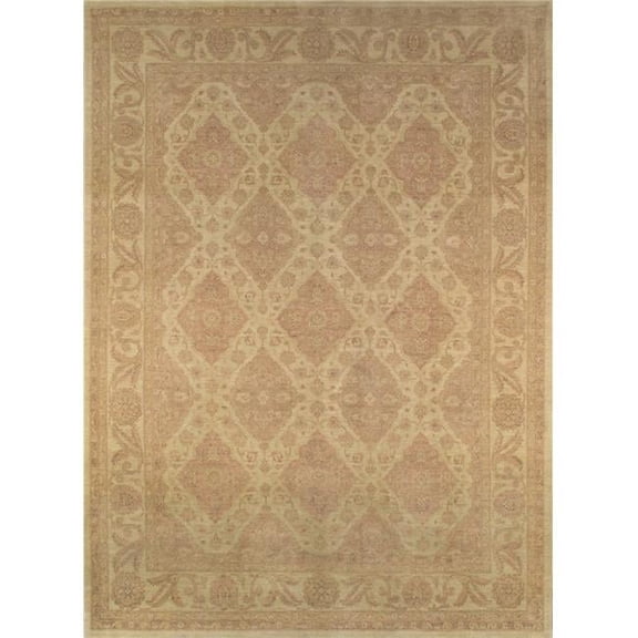 Denver Hand-Knotted Beige Lamb's Wool Area Rug- - 10 ft. 1 in. X 13 ft. 9 in.