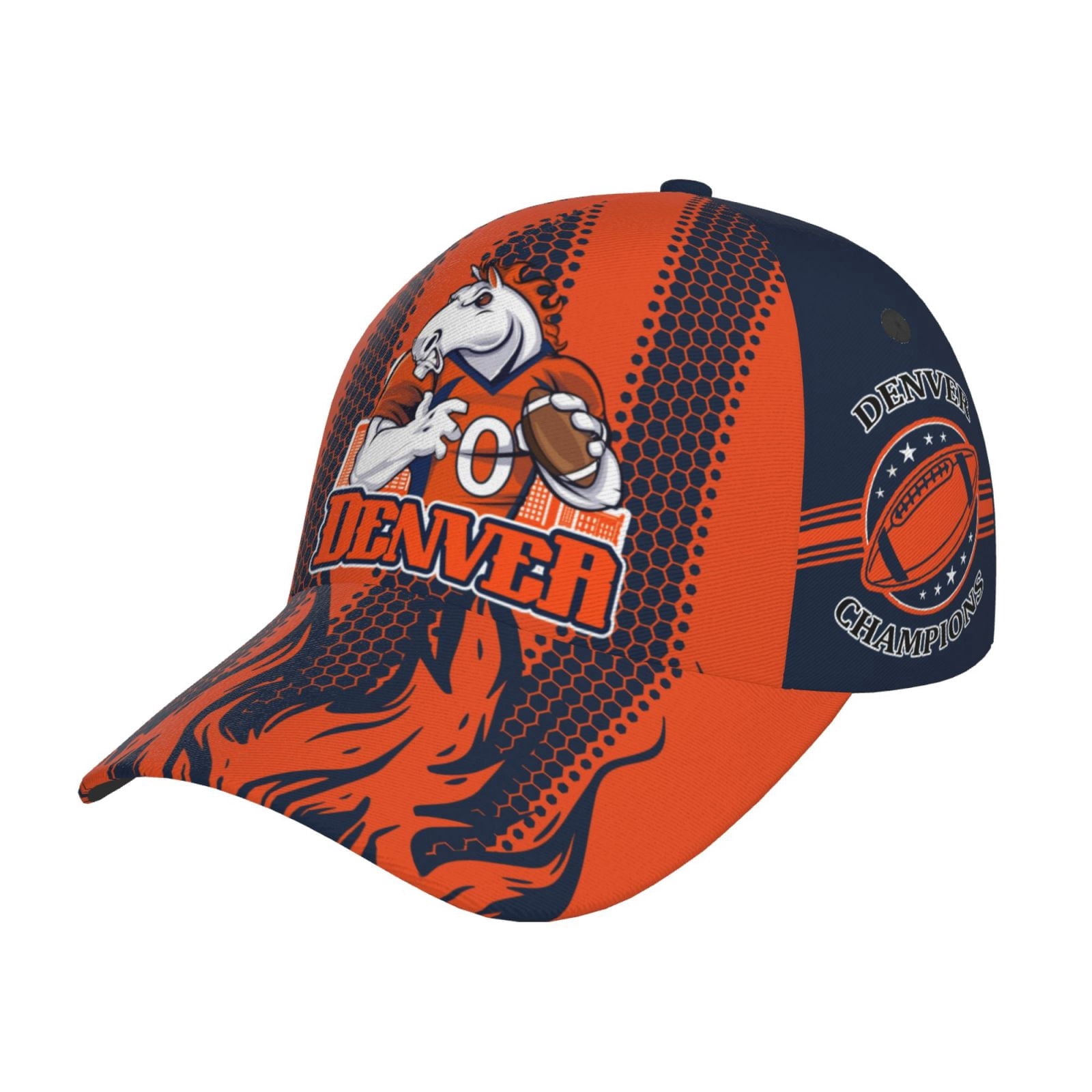 Denver Mascot Print Baseball Cap for Men & Women - Mascot & Hat, Game ...