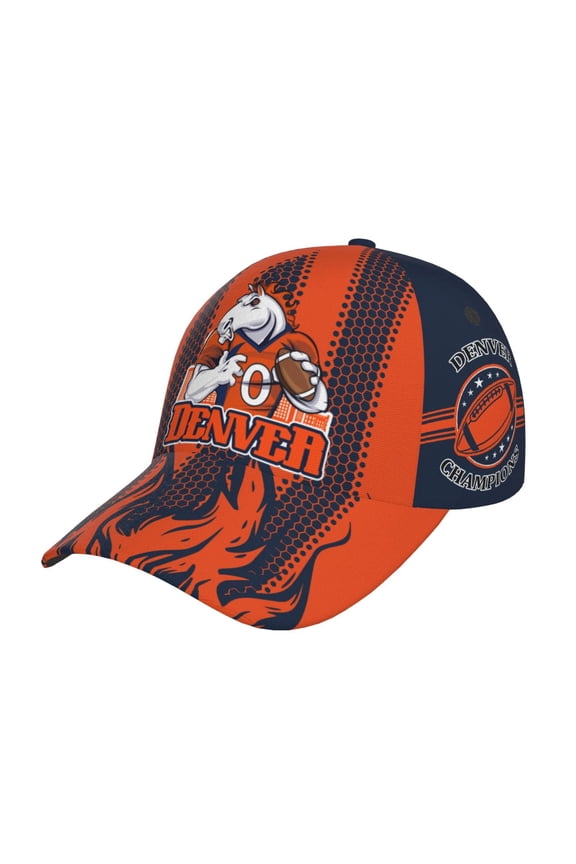 Denver Mascot Print Baseball Cap for Men & Women - Mascot & Hat, Game Day Gift for Fans, Supporters, Players, Mascot-Themed Headwear for Events and Casual Attire