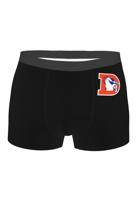 Denver Men's Boxer Briefs American Football Customized Briefs Adult Boxer Briefs Stretch Fabric and Elastic Waistband Fan Gifts
