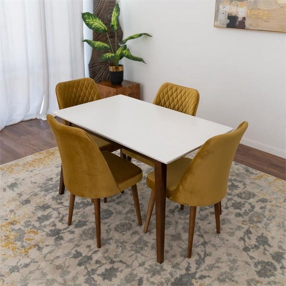 Denver Modern Solid Wood 5 Piece Furniture Set