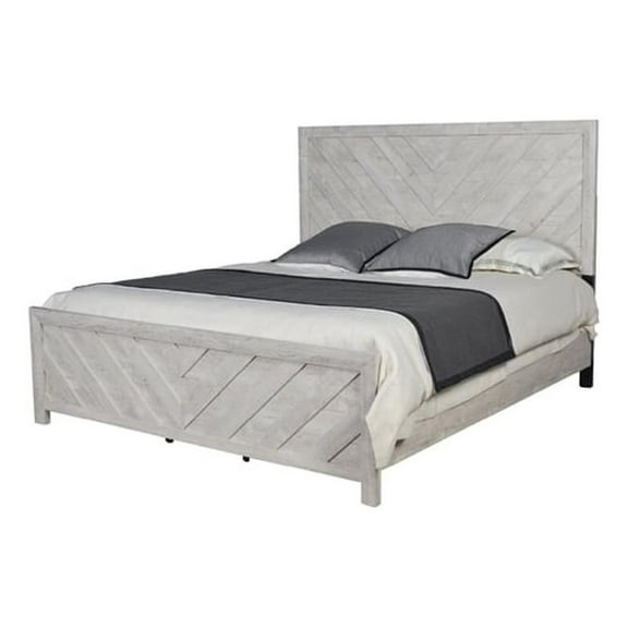Denver Modern Style Full Bed Made with Wood in Rustic Natural