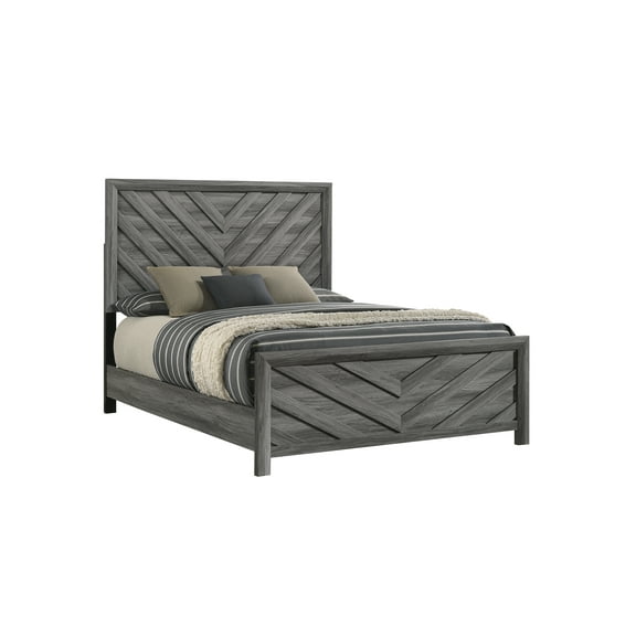 Denver Modern Style Queen Bed Made with Wood in Gray (NJ Inventory)