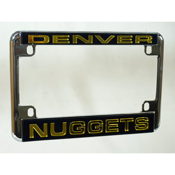 Denver Basketball Nugget's Chrome Motorcycle, RV or Trailer License Plate Frame