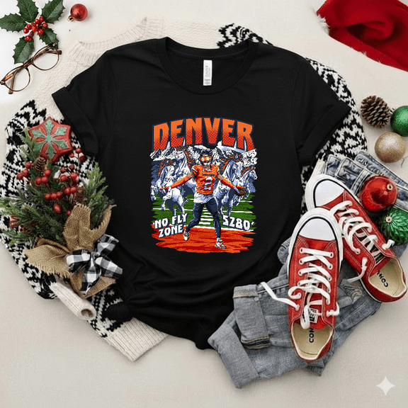 Denver No Fly Zone Broncos Defense Football Spirit Retro Graphic Unisex T-Shirt V15078 up to size 5XL