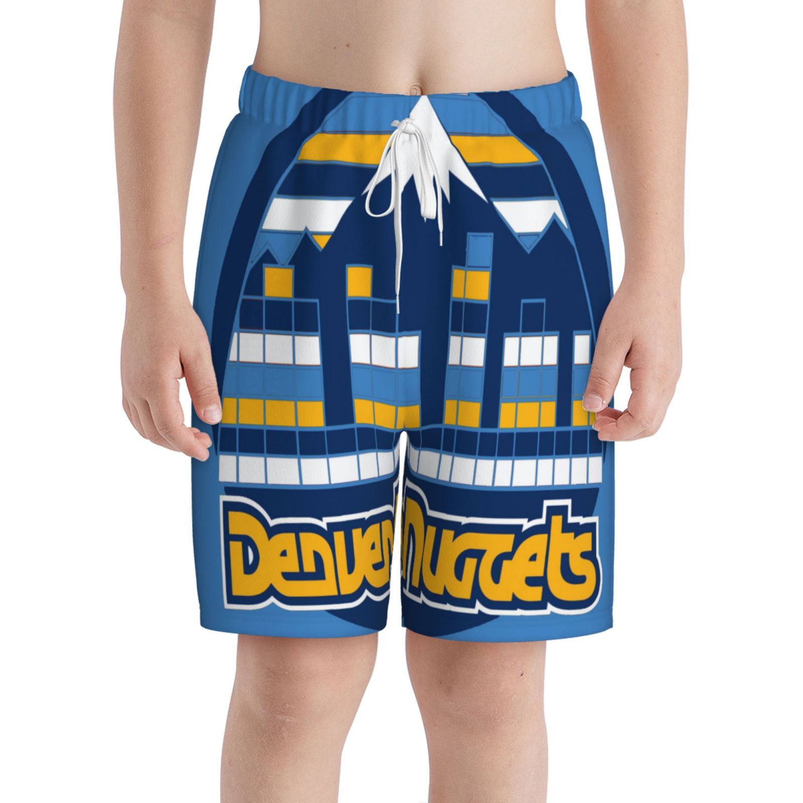 DenverNuggets Boys Swim Trunks 720T with Compression Liner Quick Dry