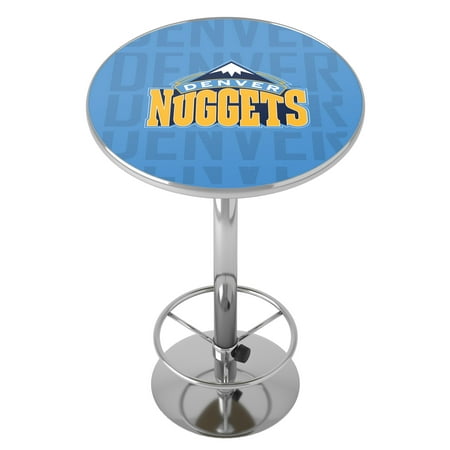 Denver Nuggets NBA City Chrome Pub Table - Powder Blue, Yellow