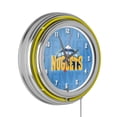 thumbnail image 1 of Denver Nuggets City Retro Neon Analog Wall Clock with Pull Chain, 1 of 6