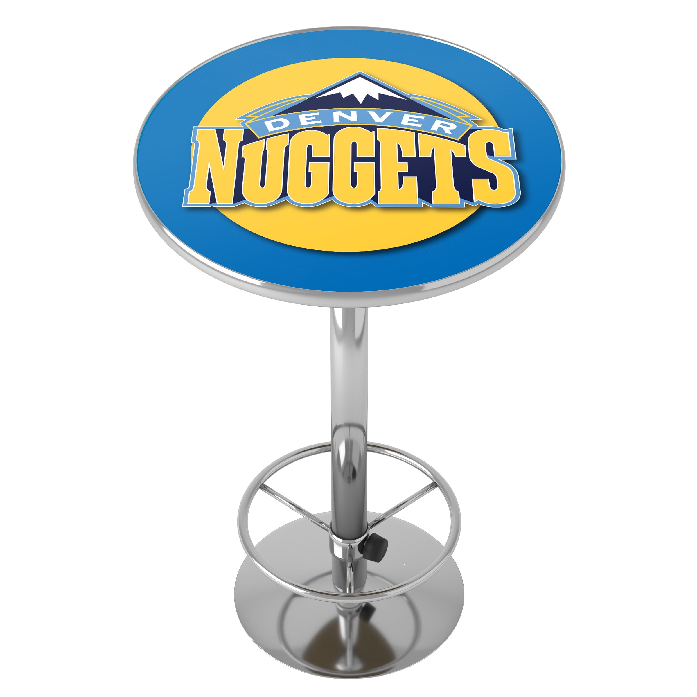 Los Angeles Lakers Logo Bar Table with Adjustable Footrest and Acrylic Top
