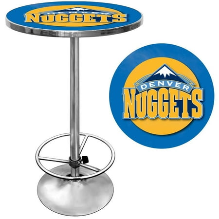 Denver Nuggets NBA Chrome Pub Table - Blue, Yellow, White