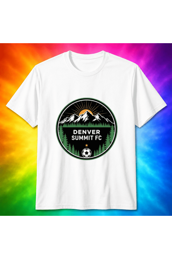 Denver Summit FC Retro Mountain Soccer T-Shirt, for men & women, S-5XL