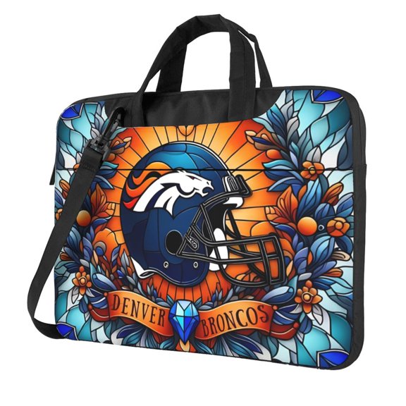 Denver Team Customized Ultra-Thin Portable Single-Shoulder Laptop Bag 14in/15.6in Shockproof Soft Lining Double Zipper Computer Bag Three-Layer Storage Space