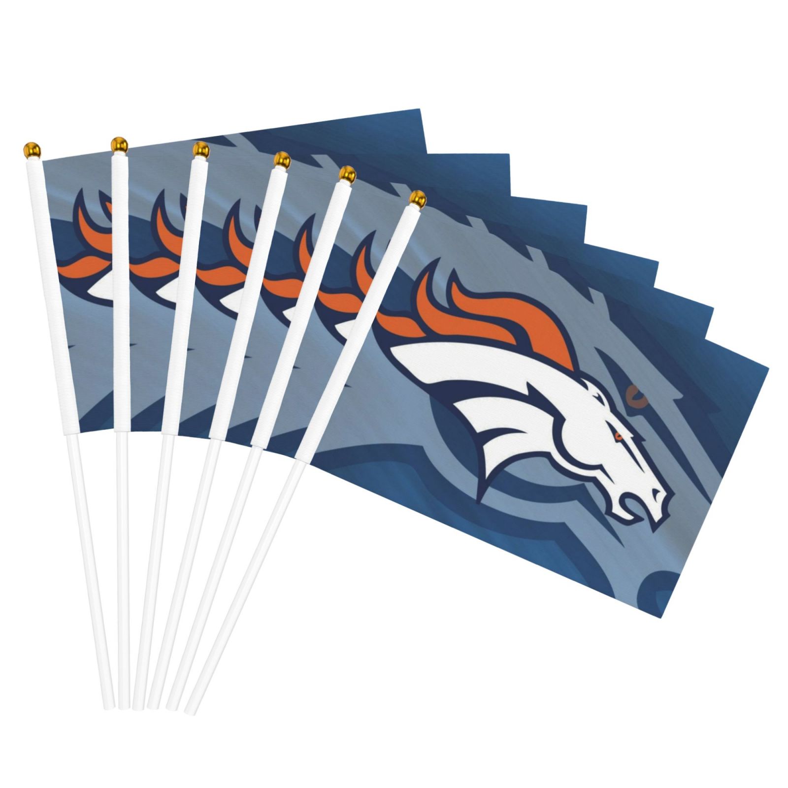 Spectator Hand Roster Fan Denver Team Double Sided Hand Waving Flag(Pack of 6), Spectator Hand ...