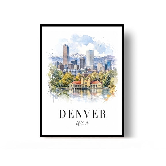 Denver Usa Travel Poster Print Wall Decor