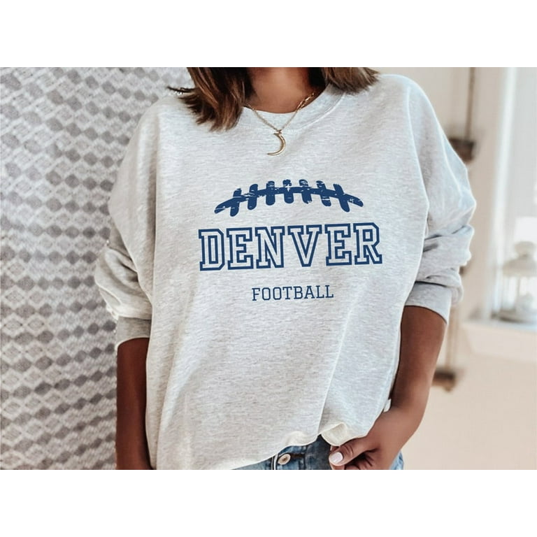 Denver Vintage Football Sweatshirt for Fan Denver Retro Crewneck Denver Football Shirt Gift Broncos Retro Football Shirt for Game Day Walmart